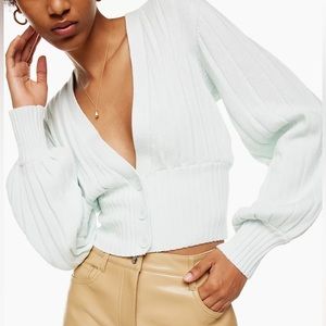 Mint Aritzia Plunge Cardigan